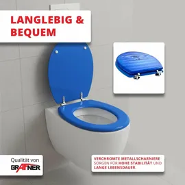 Grafner WC Sitz mit Absenkautomatik Motiv Blue Drop