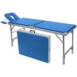 Alu-Kofferliege Robusta ST, inkl. Kopfteil + Armablage, 170/210x65x70-82 cm, Hellblau