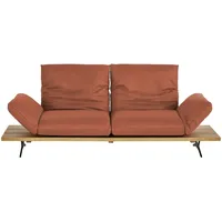 KOINOR Ledersofa Marilyn ¦ orange ¦ Maße (cm): B: 232 H: 96 T: 90