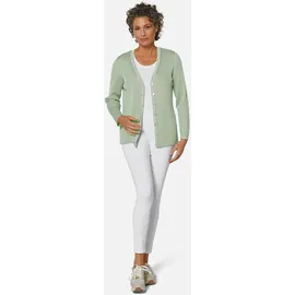 GOLDNER Edle Strickjacke in Rippenstruktur Salbei 19