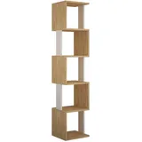 Livetastic Bücherregal Piri 35 x 30 x 161 cm Eiche/Weiß