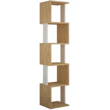 Livetastic Bücherregal Piri 35 x 30 x 161 cm Eiche/Weiß
