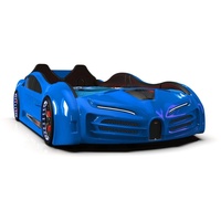 Möbel-Zeit Autobett Autobett Racing XR9 Model Kinderbett mit Flügeltüren + Licht + Sound blau