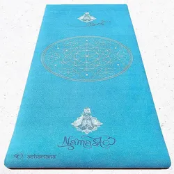 Yogamatte, neues Konzept 6mmx68cmx1,83m – Namasté Türkis blau 183 CM