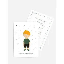 Karten Schulanfang selbst gestalten mit Spruch und Fotos im Onlinedesigner bei Meine-Kartenmanufaktur.de