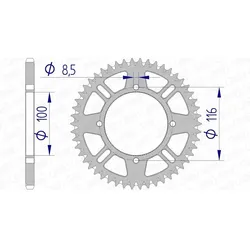 AFAM Ultraleichte Anti-Schlamm-Aluminiumkrone 17104420