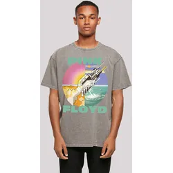T-Shirt F4NT4STIC "Pink Floyd Oversize T-Shirt", Herren, Gr. 3XL, grau (asphalt), Obermaterial: 100% Baumwolle, casual, oversize, Rundhals, Kurzarm ohne Bündchen, Shirts, Print