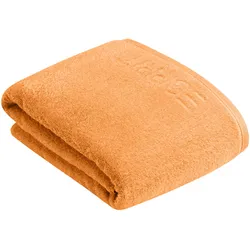 Badetuch ESPRIT "Modern Solid", rot (apricot), B:100cm L:150cm, Obermaterial: 100% Baumwolle, Handtücher (Packung), vegan produziert