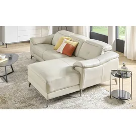 Uno Ecksofa mit elektrischer Relaxfunktion Eva ¦ creme ¦ Maße (cm): B: 255 H: 78 T: 171.0