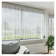 vidaXL Spitzenvorhang mit Vorhängen Weiß 160 x 400 cm Polyester