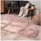 Paco Home Fellteppich »Pelt 640«, fellförmig, rosa