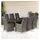 vidaXL Garten-Essgruppe 9-tlg. Grau