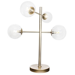 By Rydens Avenue Tischl. 4-fl gold/klar Tischleuchte
