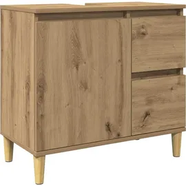 vidaXL Waschbeckenunterschrank Artisan-Eiche 65x33x60 cm Holzwerkstoff