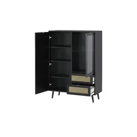 EFFEZETA Highboard 103 x 139 x 40 cm Schwarz