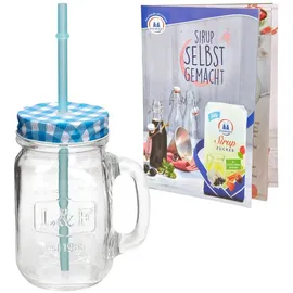 HIT Trading Glasbecher mit Henkel 0,5 l Blau