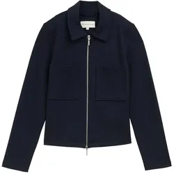 TOM TAILOR Damen Jacke mit Brusttaschen, blau, Uni, Gr. XXL