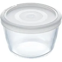 Pyrex Cook&Freeze Runde Schüssel mit Deckel, 12 cm - 0,6 l, Borosilikatglas, extra robust, ofengeeignet
