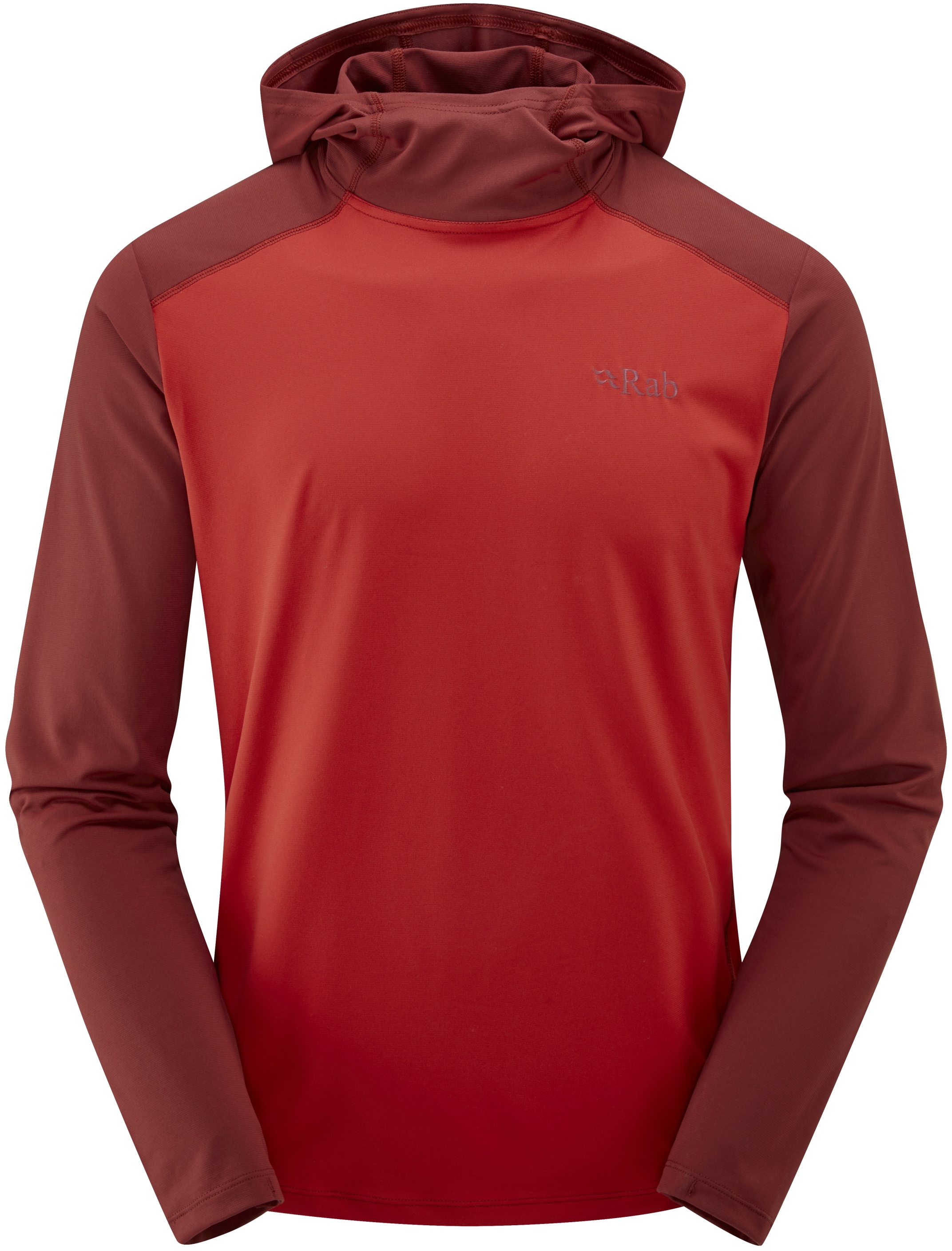 Rab Herren Force Hoody, L - ascent red/oxblood red