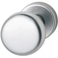 HOPPE Türknopf Flachform auf Rosette Silber eloxiert