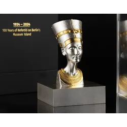 Teilvergoldete 3D Skulptur-Silbermünze "Nofretete"