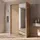 beautysofa Schwebetürenschrank Donatello 120 x 204,5 x 60 cm Braun/Bronze