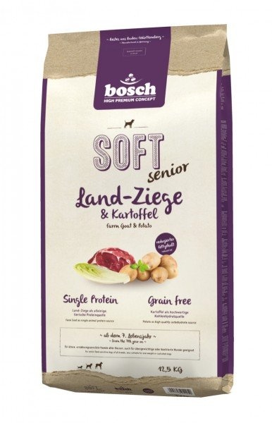 Sparpaket bosch SOFT senior Land-Ziege & Kartoffel 2 x 12,5kg Hundetrockenfutter