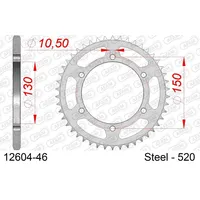 AFAM Hinterradritzel Kettenrad Silver 46t