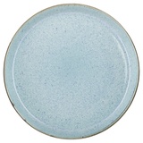 BITZ Teller, Essteller aus Steinzeug, 27 cm im Durchmesser, grau/hellblau