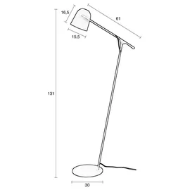 ZUIVER Stehlampe Stehleuchte LAU BROWN RICE von Zuiver - Braun