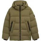 TOM TAILOR Herren Daunenjacke mit abnehmbarer Kapuze, grün, Uni, Gr. XXL