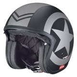 rueger-helmets Motorradhelm RC-590 Jethelm Custom Motorradhelm Chopper Chopper Motorrad Roller Helm ruegerRC-590 Black Star XS schwarz XS (53-54)