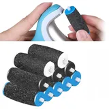 10-teiliges Ersatzwalzen-Set für Hornhautentferner, Scholl Velvet Smooth Ersatzwalzen-Set, ideales Zubehör für professionelle elektrische Hornhautentferner, 3 Rauhigkeits-Ersatzwalzen