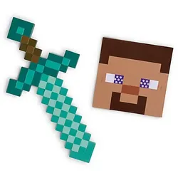 Minecraft Kinder-Set Diamantschwert & Maske „Steve“
