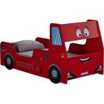 aea Kinderbett Feuerwehrbett 90 x 200 cm Kunststoff rot
