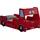 aea Kinderbett Feuerwehrbett 90 x 200 cm Kunststoff rot