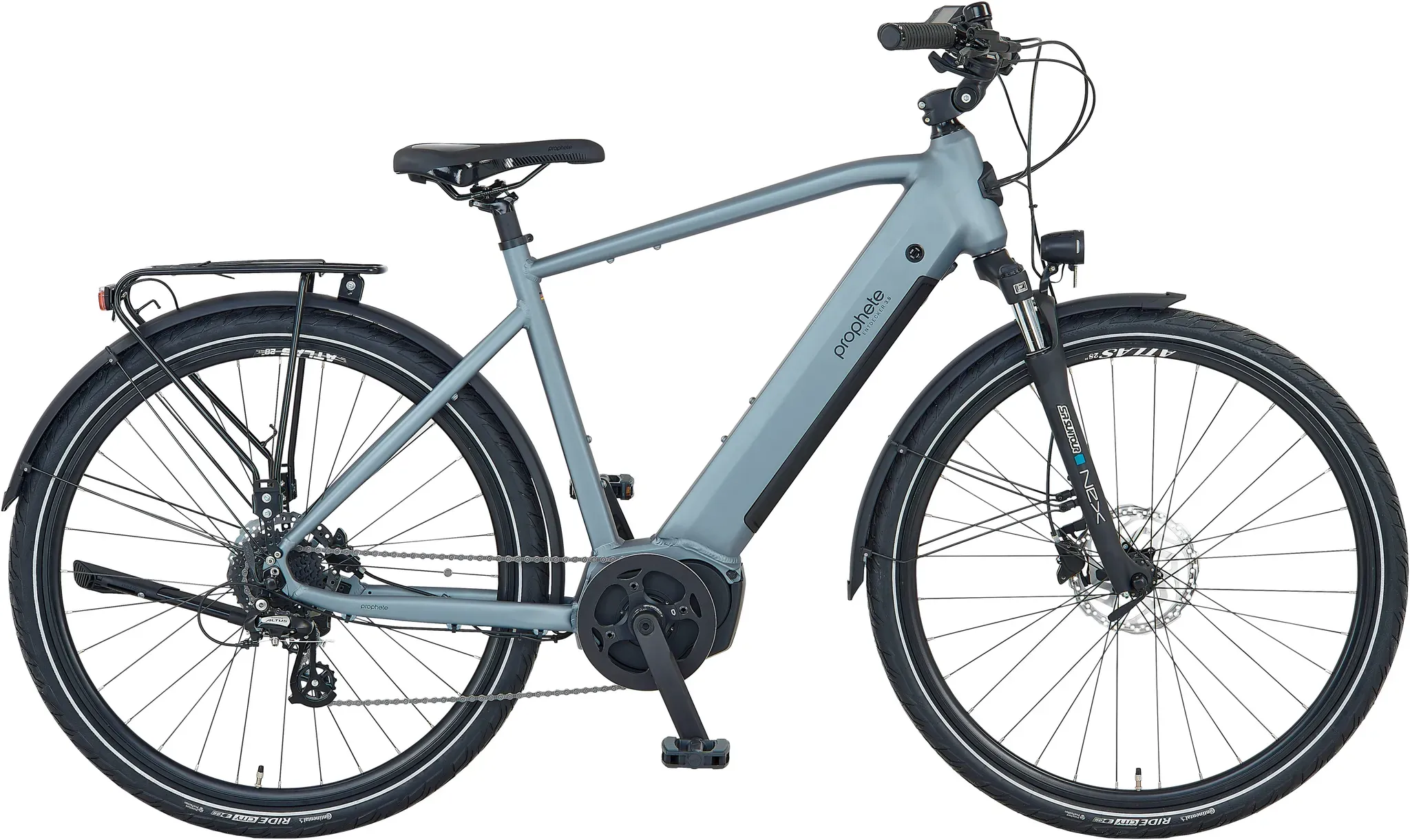 Prophete E-Bike »Entdecker 3.8«, 8 Gang, Shimano, Altus, Mittelmotor 250 W, Pedelec, Elektrofahrrad für Herren Prophete Silber matt 54 cm