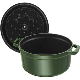 Staub Cocotte 26 cm rund basilikumgrün