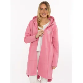 Zwillingsherz Kurzmantel "Sunday Club", Damen, Gr. XL, old rose, Sweatware, Obermaterial: 50% Baumwolle, 50% Polyester, ca. Mitte Oberschenkel, Mäntel Kurzmantel, mit Stickerei, Taschen und Reißverschluss