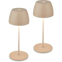 Briloner - 2er Set Mini LED Tischlampe kabellos IP44