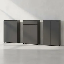 KADIMA DESIGN Büro-Set "Stuttgart" 3-teilig Soft-Close Graphit 273x120cm
