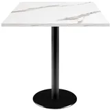 RestooTab - Tisch Rome 70x70cm Dekor weißer Marmor