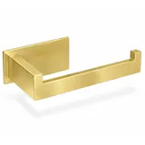 ECENCE Toilettenpapierhalter ohne Bohren selbstklebend Edelstahl 304 goldfarben