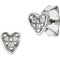 caï Caï Damen-Ohrstecker Love 925er Silber Zirkon One Size 87854914 Damen 