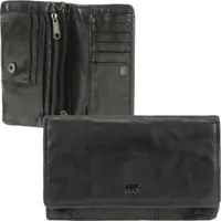 Bear Design Damen Geldbörse schwarz 15,5x9x4cm Portemonnaie Damenbörse