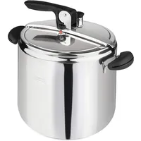 Schnellkochtopf Amelia+ Ø 26 cm, Fassungsvermögen 12 l, hergestellt in Italien, Edelstahl 18/10, Induktion + Gas, maximale Sicherheit, Dreifachboden, PFAS frei