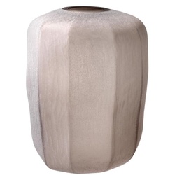 Casa Padrino Luxus Vase Sandfarben Ø 33 x H. 42 cm - Luxus Wohnzimmer Dekoration