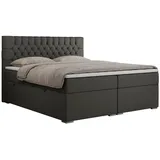 MKS Boxbett, PERA 160/200 Dunkelgrau Kunstleder - H3