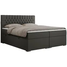 MKS Boxbett, PERA 160/200 Dunkelgrau Kunstleder - H3