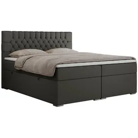 MKS Boxbett, PERA 160/200 Dunkelgrau Kunstleder - H3